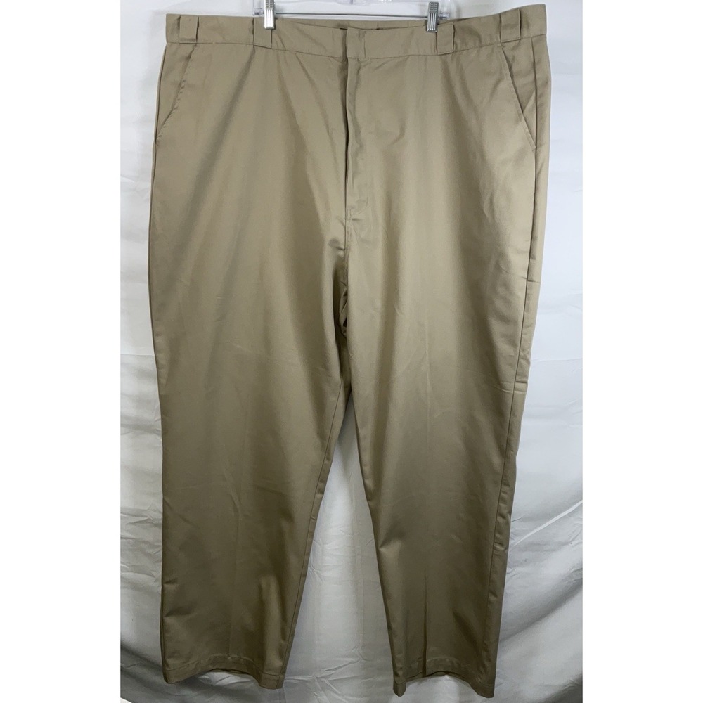 NWT Access Khaki Big & Tall Flat Front Men's Work Pants Khaki Tan Size 54" X 32"